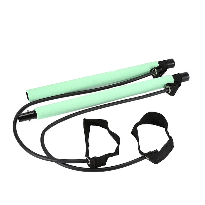 Multifunctional Pilates Bar with Resistance Bands for Home Fitness