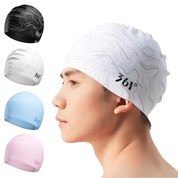 Stretchable Silicone Swimming Cap for Adults