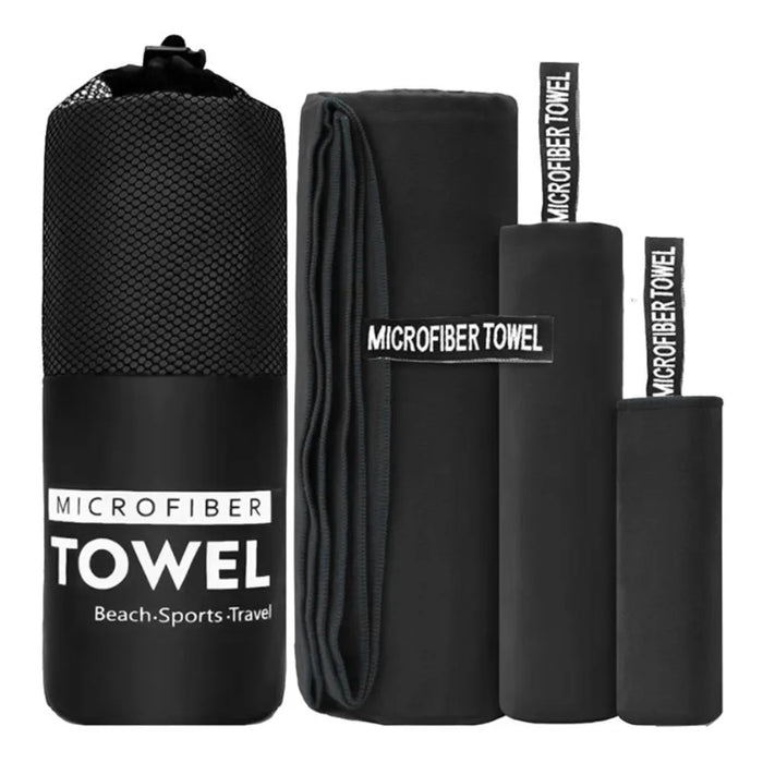 3-Piece Quick-Dry Microfiber Sports Towel Set