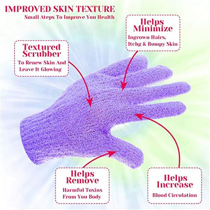 Reversible Exfoliating Shower Gloves