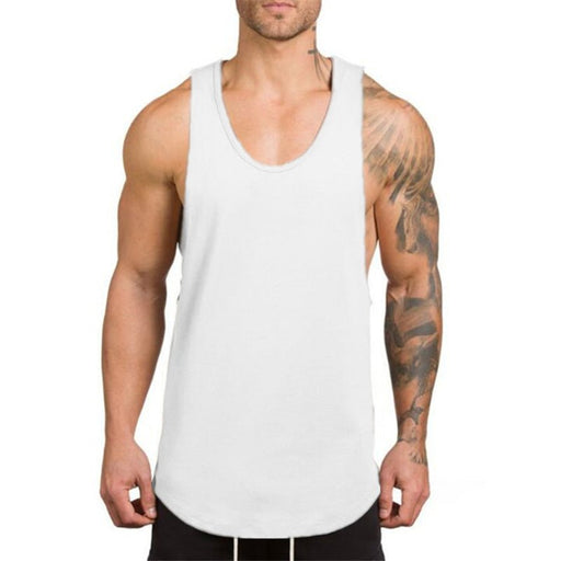 Men's Essentials Plain Stringer Vest - Flamin' Fitness